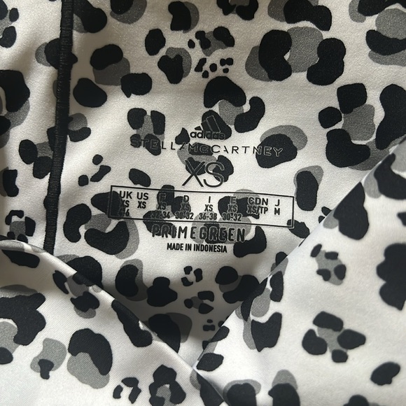 ADIDAS x Stella McCartney Cropped Leopard-Print Stretch Leggings Size: XS - Picture 14 of 16